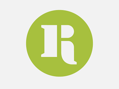 ReBound Health Logo custom letter custom logo symbol green circle health letter r letterform r rebound rebound health slab serif stencil