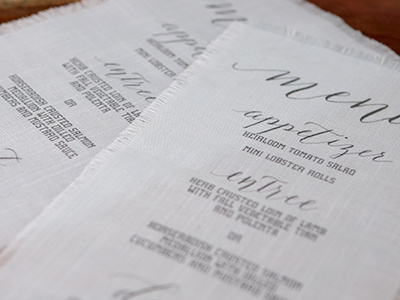 Linen Menus