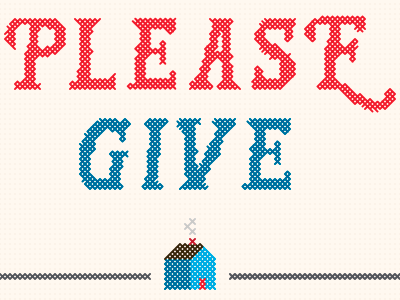 Year End Campaign cross stitch non profit