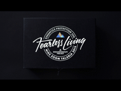 Nike x SNS cardboard fearless living lettering nike packaging shoe shoebox sneaker sneakers sneakersnstuff