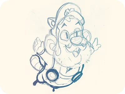 Super Mario Bros. 3 - Sketch character design draft fanart game gaming mario sketch smb3 videogame