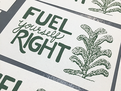 Fuel Yourself Right with Kale health kale organic printmaking recipe screenprint silkscreen