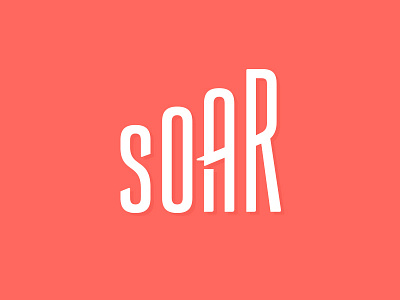 SOAR Careers Logo banner career condensed flag identity logo red step type typography