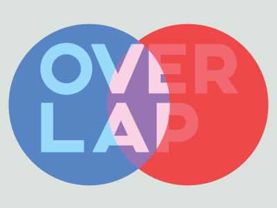 OVERLAP anaglyph design graphic design minimal simple typography