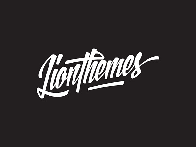 LionThemes calligraphy handwritten lion lionthemes logo template theme wordpress