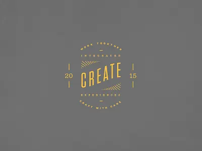 Create Emblem 3 arc badge create creativity emblem lockup monogram seal typography watermark
