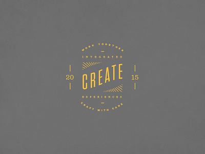 Create Emblem 3 arc badge create creativity emblem lockup monogram seal typography watermark