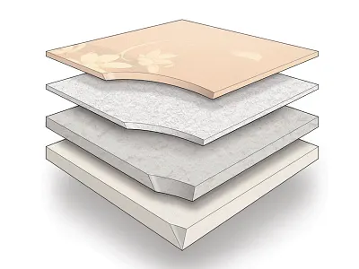 The structure of acrylic wallpaper illustration