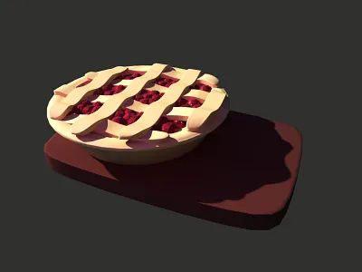 Cherry Pie (WIP) 3d 3d modeling cherry pie food maya