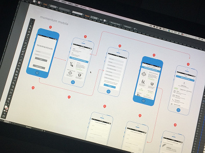 Momentum Mobile IA mobile navigation ux wireframe