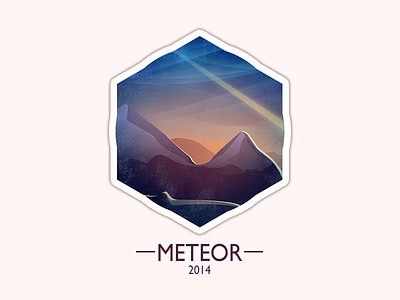 Meteor flat gradient illustration meteor vector