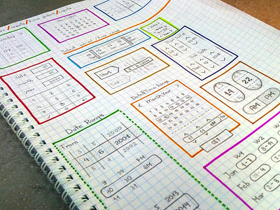 Exploring Date Time Pickers date draw mock pencil picker sketch time ui