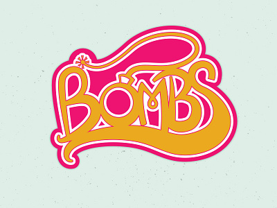 Bombs bombs bright lettering