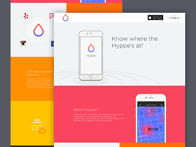 Hyppe Landing app branding clean design flat icon illustration logo typography ui ux vector