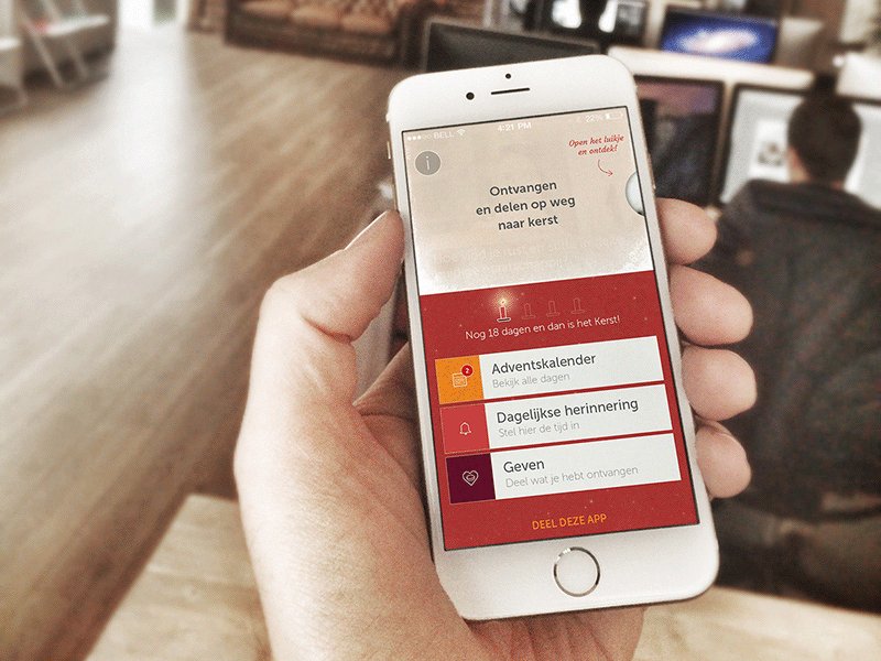 Christmas is coming advent app app design appdesign charity christian christmas devotional fundraising interaction iphone6 userfriendly