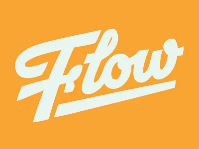 Flow color lettering typography