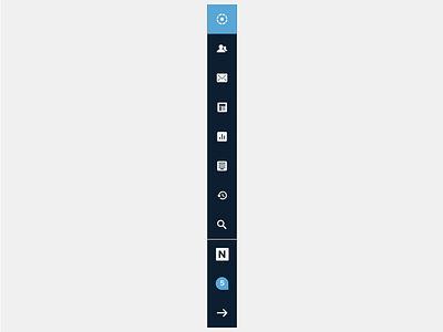 Collapsed Navigation crm icons nav navigation