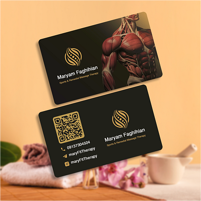 Business Card branding business card design graphic graphic design massage spa visit card