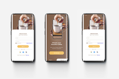 Sign In & Sign Up Page Design app app design coffee ecommerce figma mockups photoshop signin signup ui ui design uiux userexperience userinterface ux ux design visual design