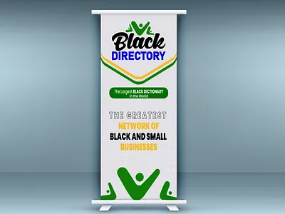 Black Directory Rollup Banner Design banner brand identity branding design graphic design illustration logo logo design rollup banner