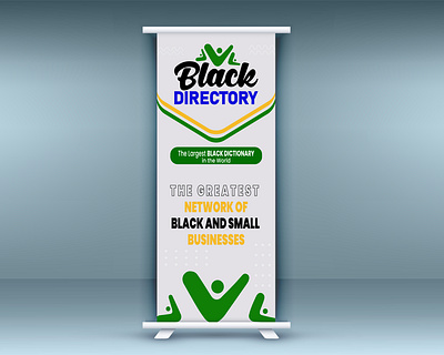 Black Directory Rollup Banner Design banner brand identity branding design graphic design illustration logo logo design rollup banner