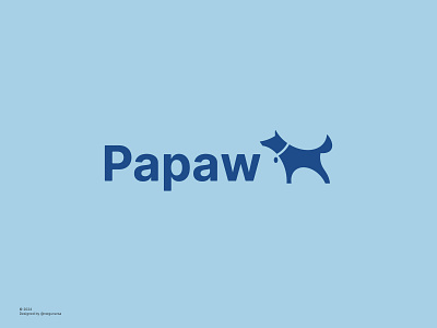 Papaw Pet Shop Logo branding dog logo graphic design logo pet shop