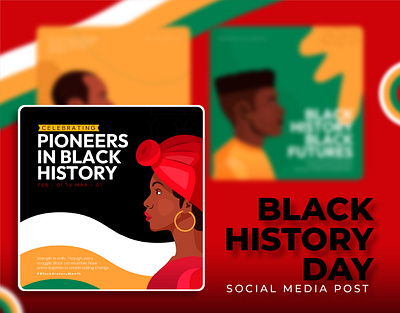 Black history month social media posts collection black black history month branding colllection creative design graphic design history illustration marketing month post posts social media social posts