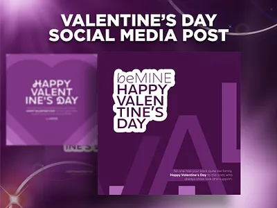 Social Media Posts Collection For Valentine's Day 14 branding creative day design february graphic design illustration marketing post posts purple rose social social media social media posts valentines