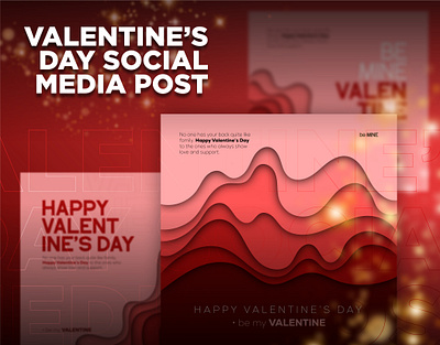 Valentine's day beautiful social media posts collection 14 branding collection creative design february graphic design happy illustration marketing media post posts s day social social media