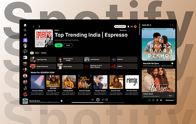 Replicated own Spottily Web Page creative design spottify ui ui design ui ux design web application