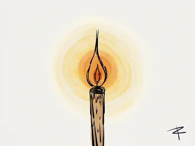Let Your Light Shine candle darkness fifty three hope illustration light paper sketch watercolor