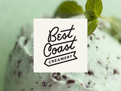 Best Coast Lettering / Logo Mockup A cute fun lettering logo retro script typography