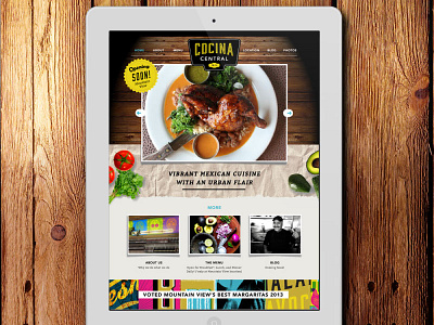 Cocina Central Website bright mexican restaurant ui vibrant website