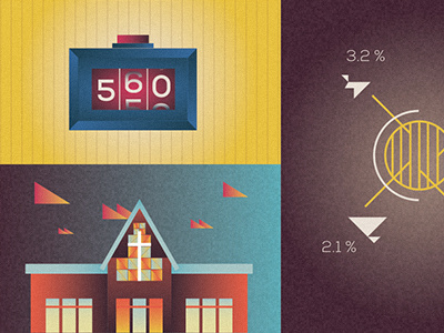 Spot Illustrations blue color geometric gold graphicdesign illustration illustrator photoshop texture typography vector yellow