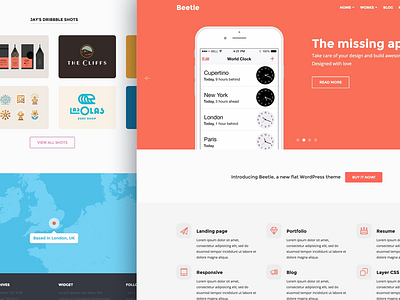 Beetle for WP - A Theme for Designers flat ipad iphone mockups portfolio psd theme themes wordpress