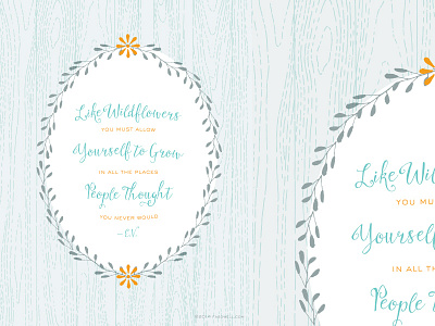 Wildflower Quote flowers illustration inspiration quote typography wildflowers wisdom