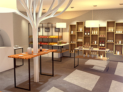 L'Épicerie 3d c4d interior