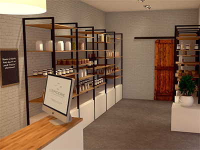 L'Épicerie 3d c4d interior shop