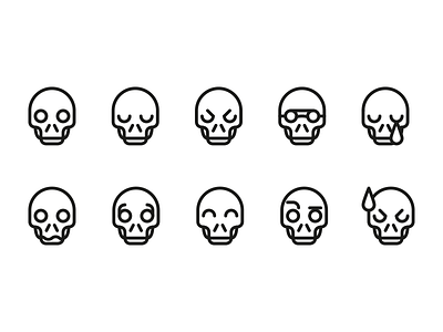 Dead emotions andreas wikström icon illustration skull