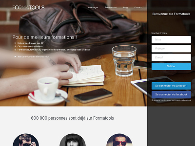 Beta - Landing page clean design formation france odin paris ui ux