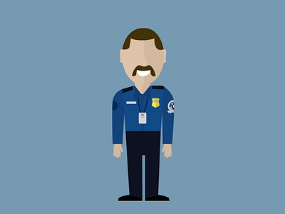 TSA Agent airplane airport illustration school security travel tsa