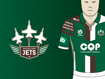 Newcastle Jets - Away football jersey kit logo soccer sport