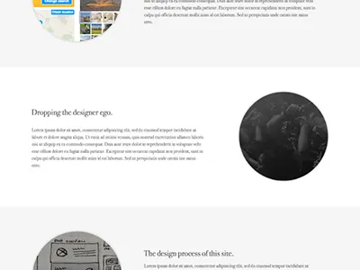 Content Sections content flat light portfolio type typekit ui web design