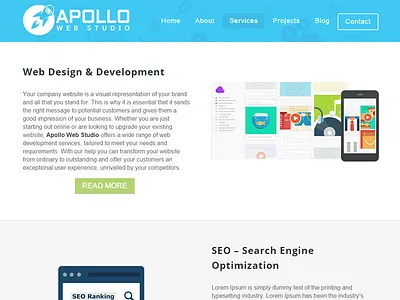 Apollo Web Studio - Services Page css html