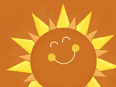 Hello Sunshine Final bright happy minimal nature orange sun yellow