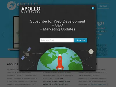 Apollo Web Studio - Subscribe Modal css html modal
