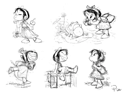 Mei Poses drawing girl illustration sketches
