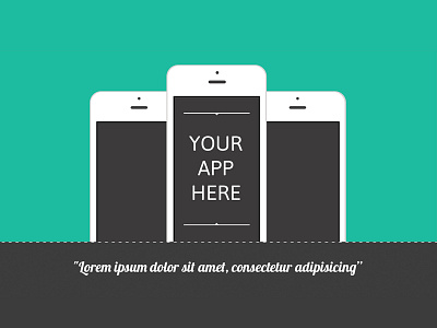 Presentation Template - Mobile green iphone mobile place holder presentation template