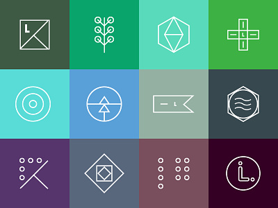 L-I-V-I-N-G icon concepts brand branding color colour icon icons iconset identity life logo logomark texture