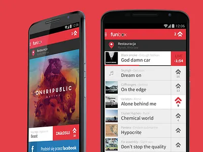 Funbox android app application flat mobile music